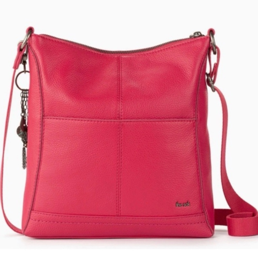 The Sak Fuchsia Leather Crossbody Bag